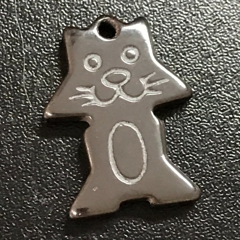 Hematite Cat Pendant